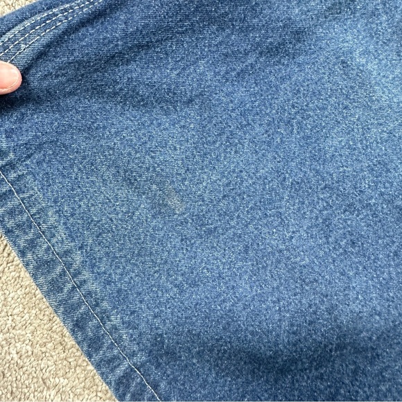 Dickies Women’s Carpenter Denim Relaxed Fit Overall Shorts Bib in Blue 40X30 - Picture 12 of 14